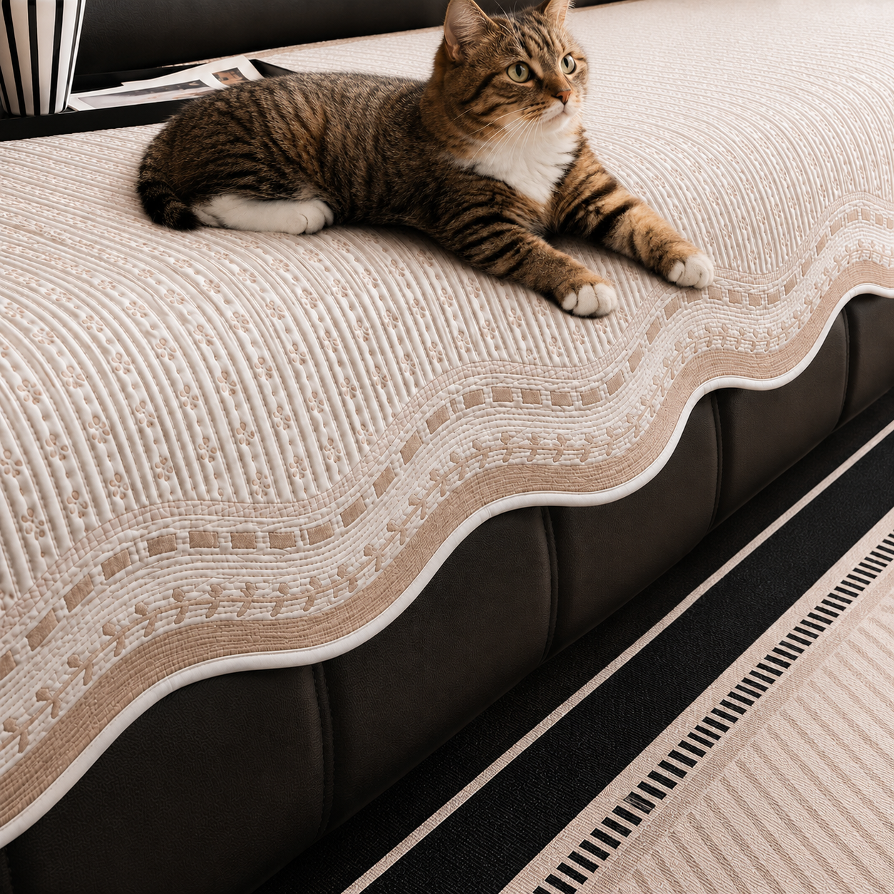 Elegant Ice Silk Cooling Dustproof Sofa Cover