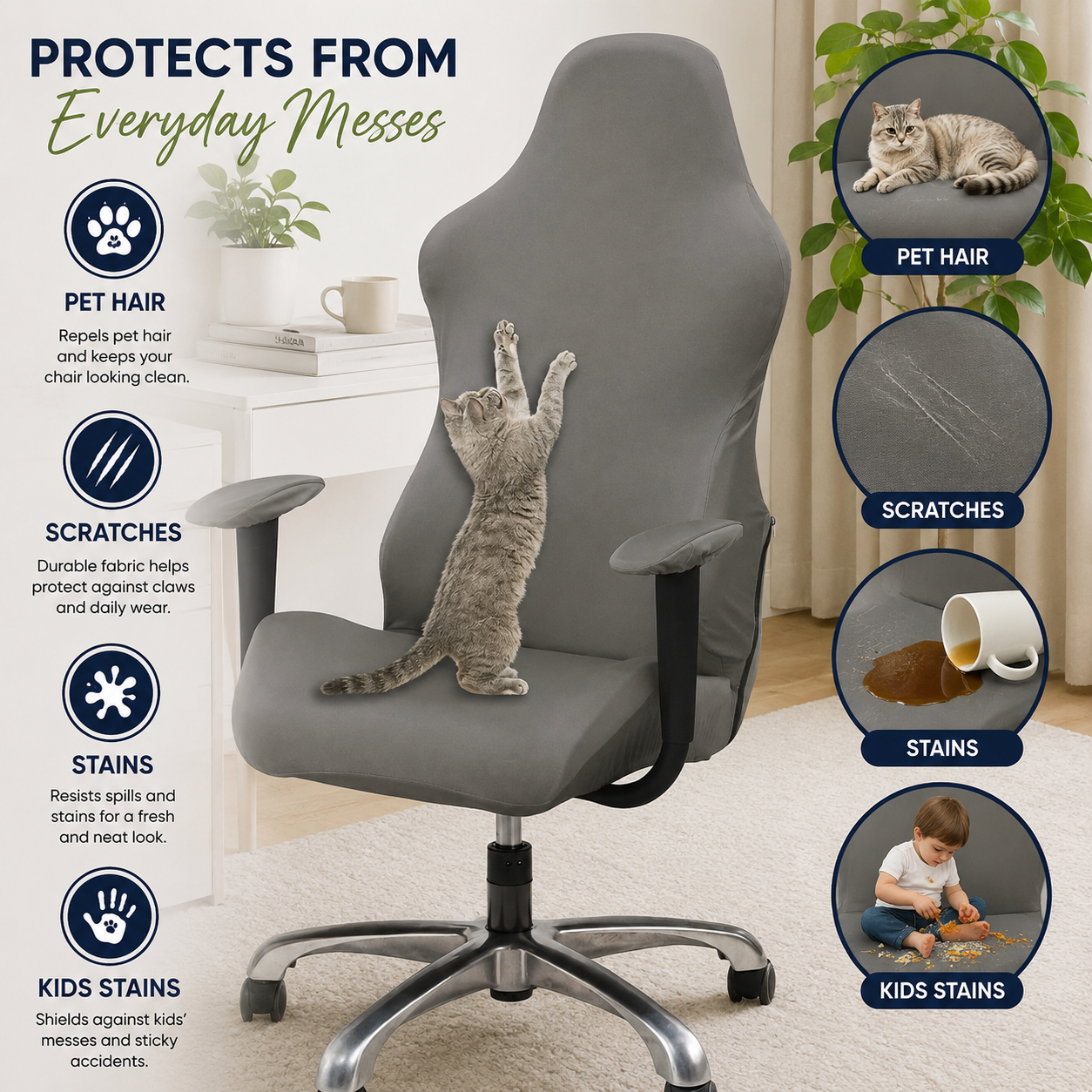 Anti Slip Spandex Gaming Slipcover Chair Cover