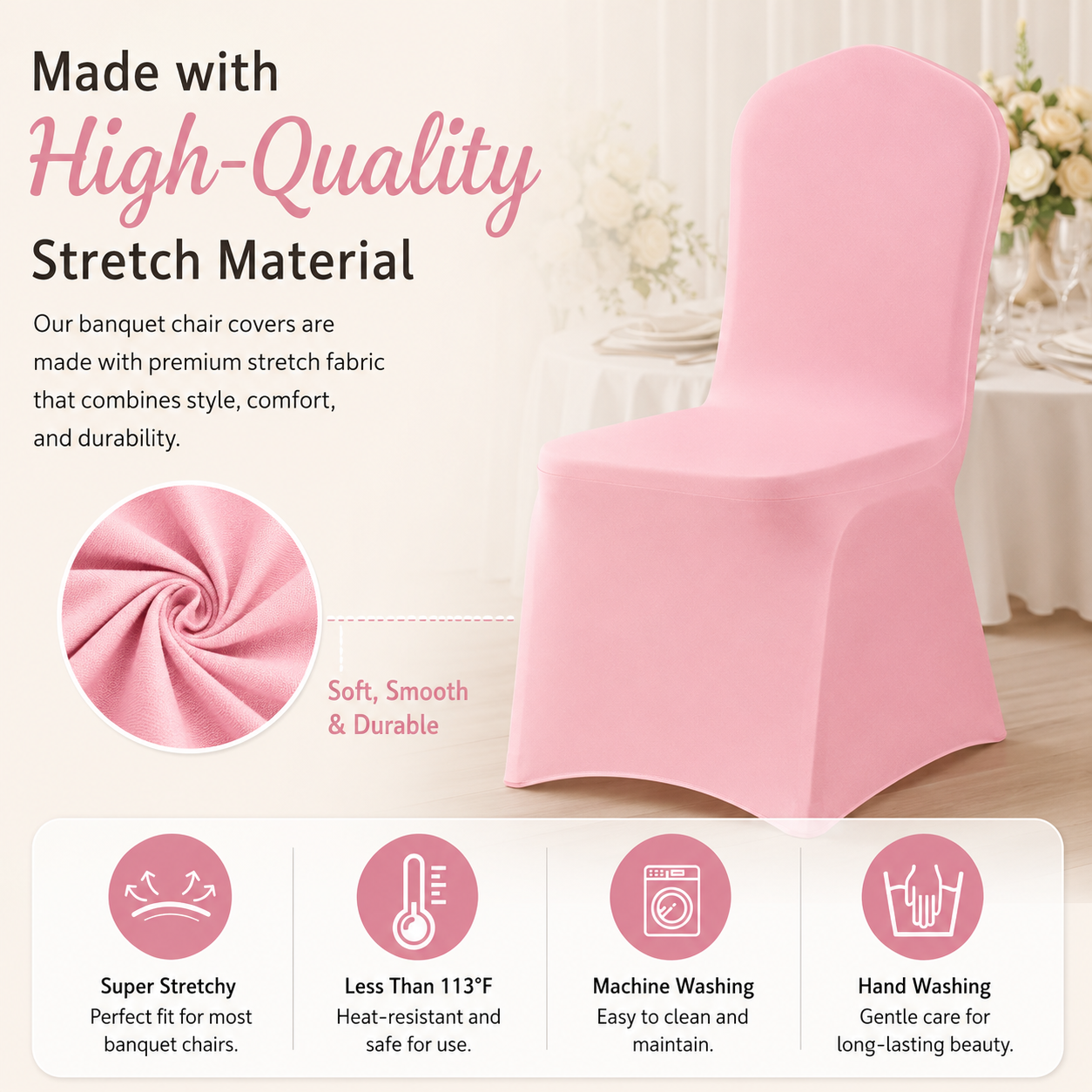 Stretch Spandex Banquet Folding Chair Cover