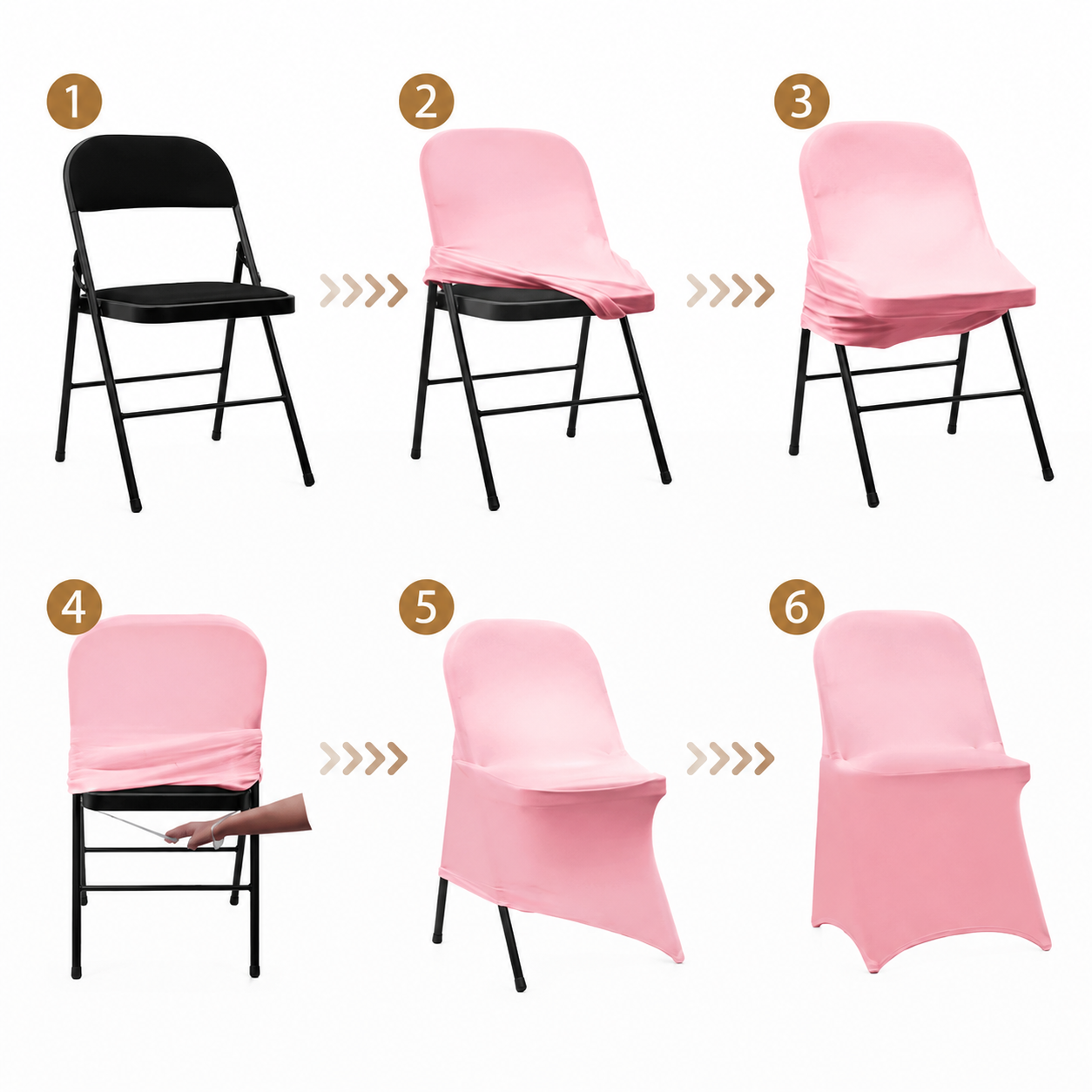 Stretch Spandex Banquet Folding Chair Cover