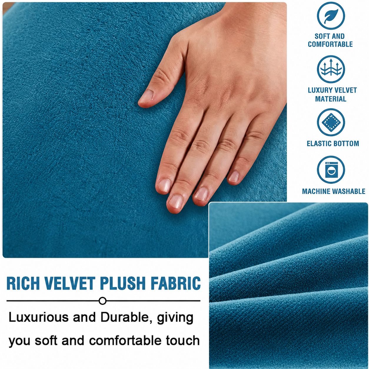 Velvet Stretch Slipcover Office Chair Cover