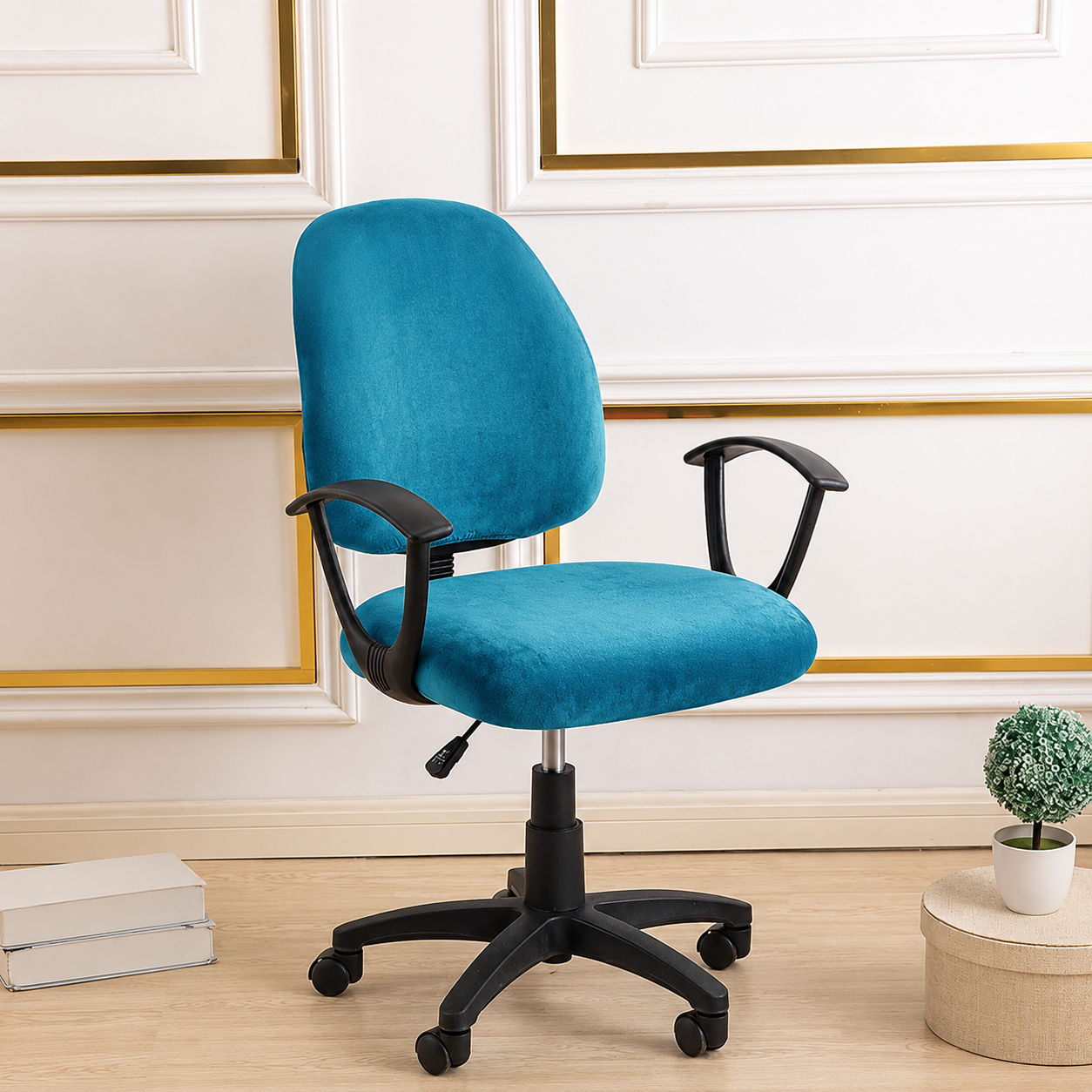 Velvet Stretch Slipcover Office Chair Cover
