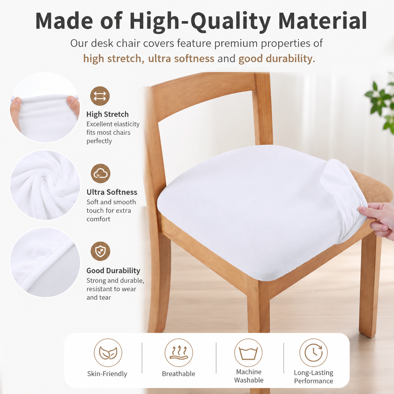 Stretchy Spandex Slipcover Dinning Chair Seat Cover