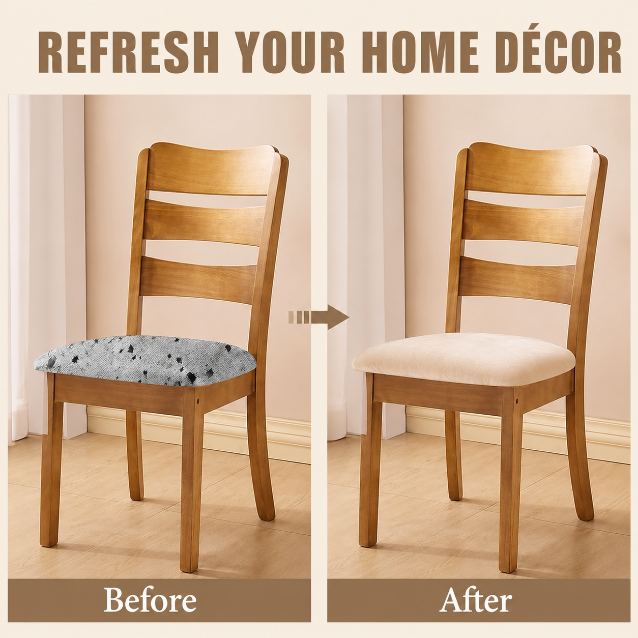 Velvet Stretchy Slipcover Dinning Chair Seat Cover