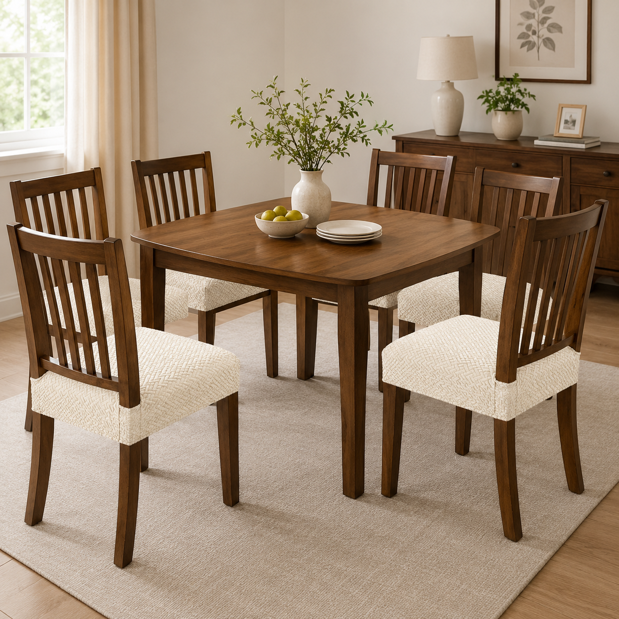 Jacquard Basketweave Stretchy Slipcover Chair Seat Cover