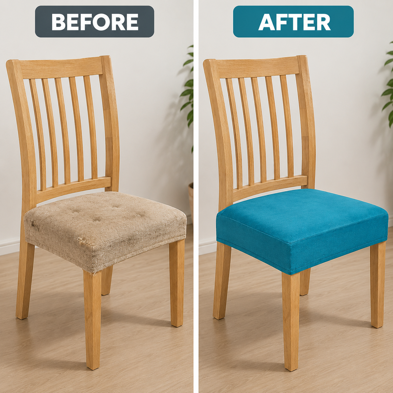 Velvet Stretchy Slipcover Dinning Chair Seat Cover
