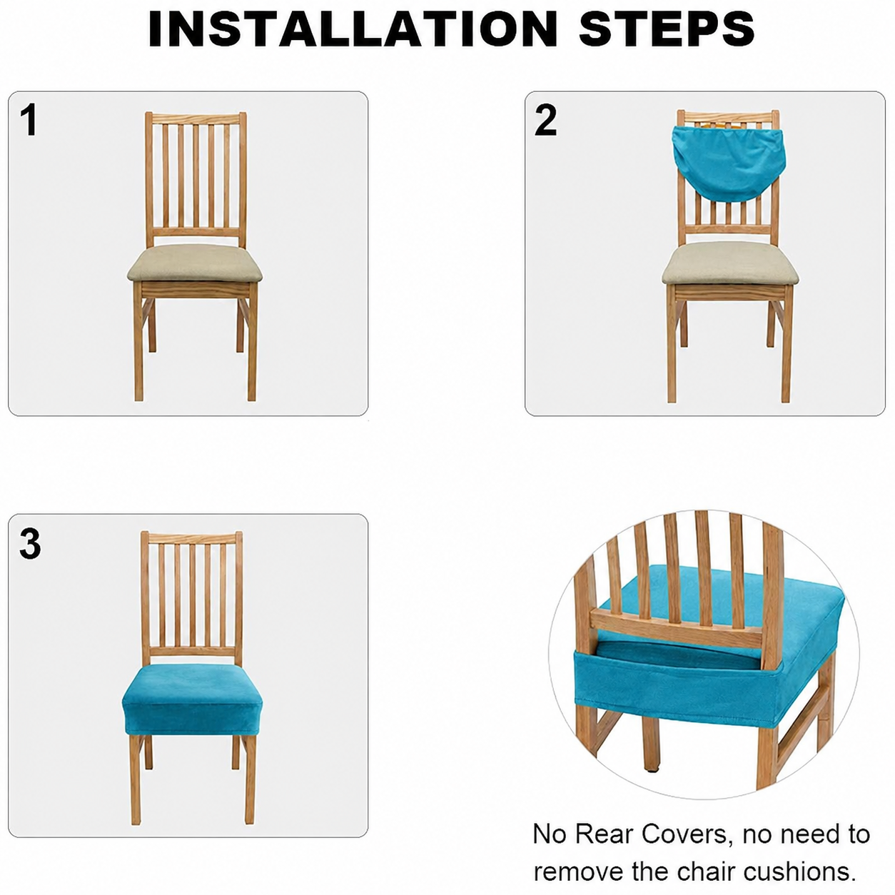 Velvet Stretchy Slipcover Dinning Chair Seat Cover