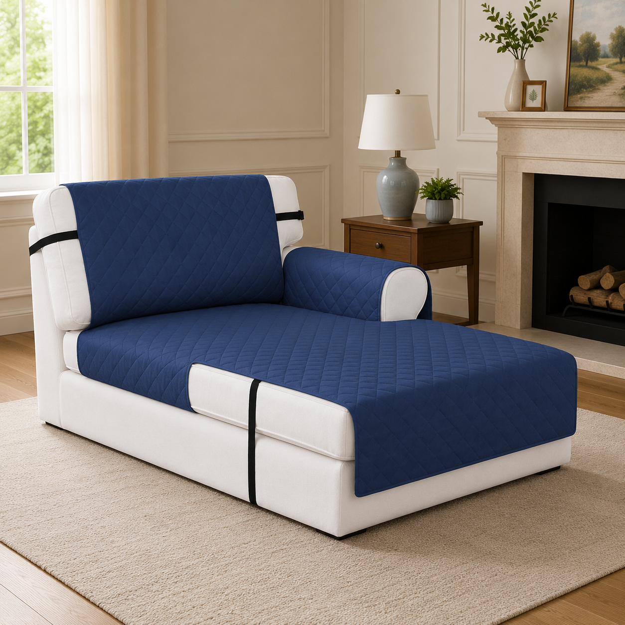 L Shape chaise lounge Sofa Mat Couch Slipcover