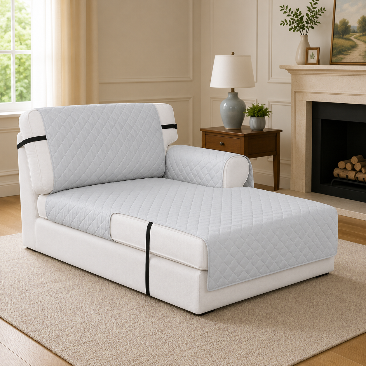L Shape chaise lounge Sofa Mat Couch Slipcover