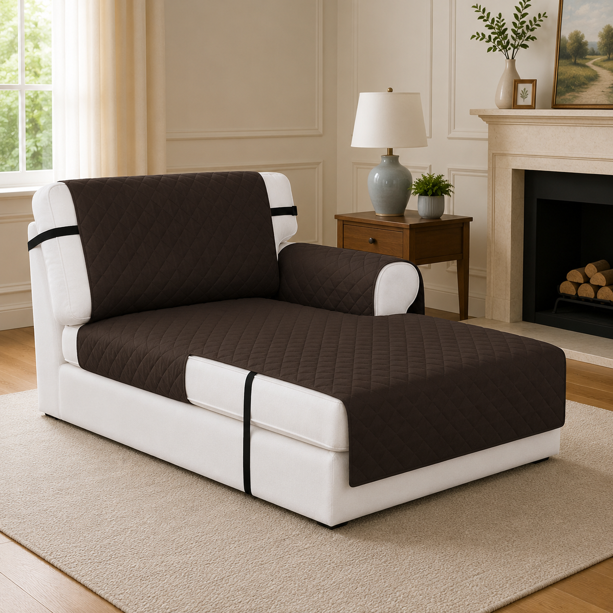 L Shape chaise lounge Sofa Mat Couch Slipcover