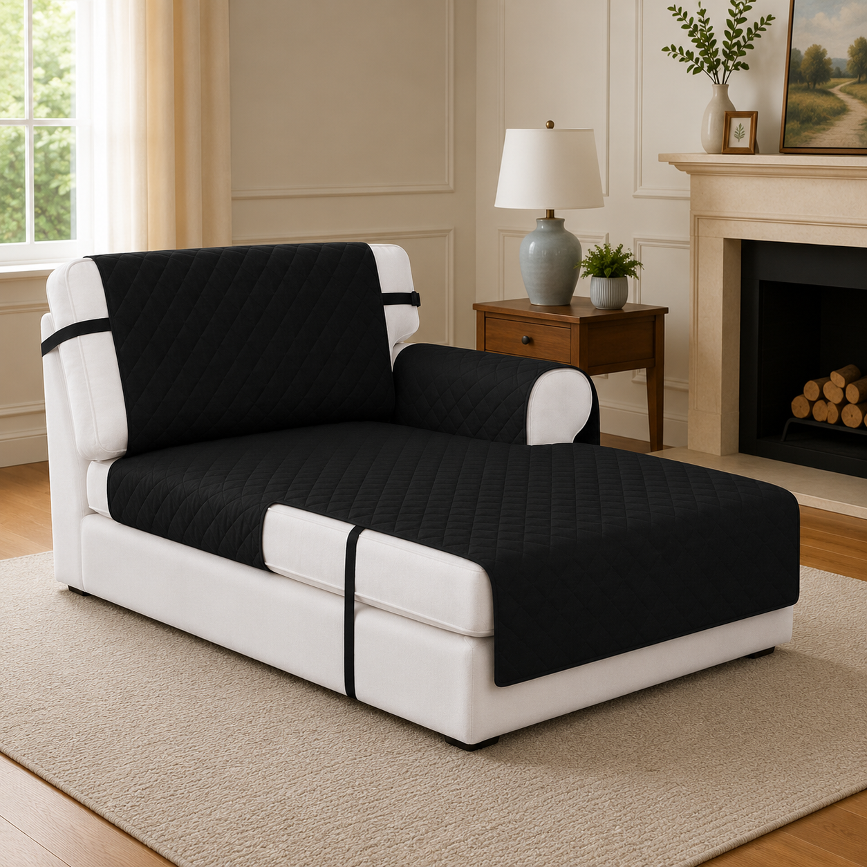 L Shape chaise lounge Sofa Mat Couch Slipcover