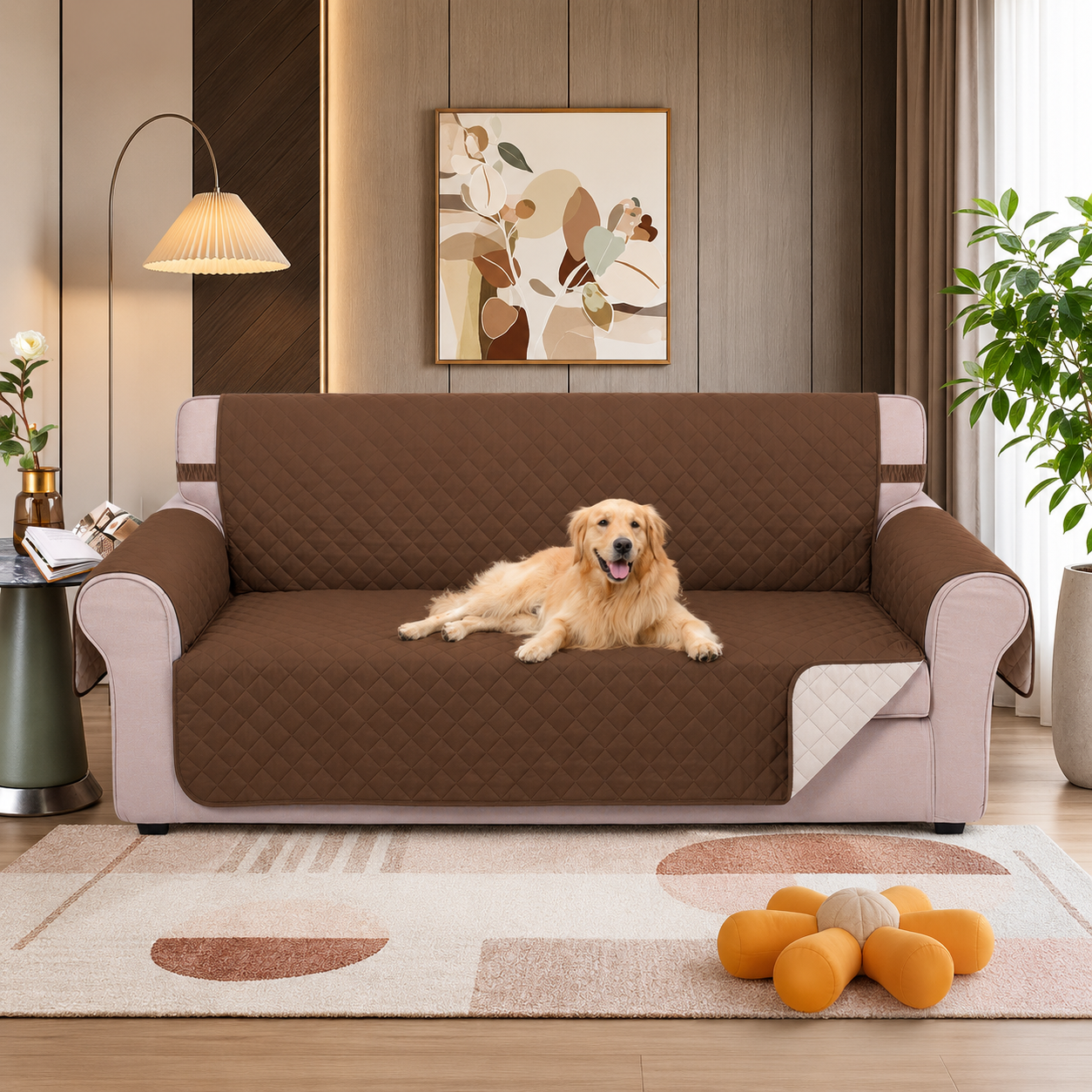 Quilted Slipcover Mat Armchair Couch Sofa Cover