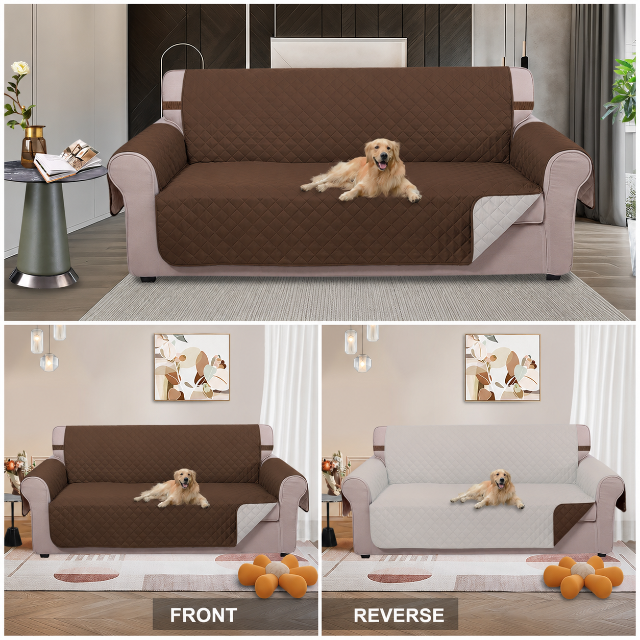 Quilted Slipcover Mat Armchair Couch Sofa Cover