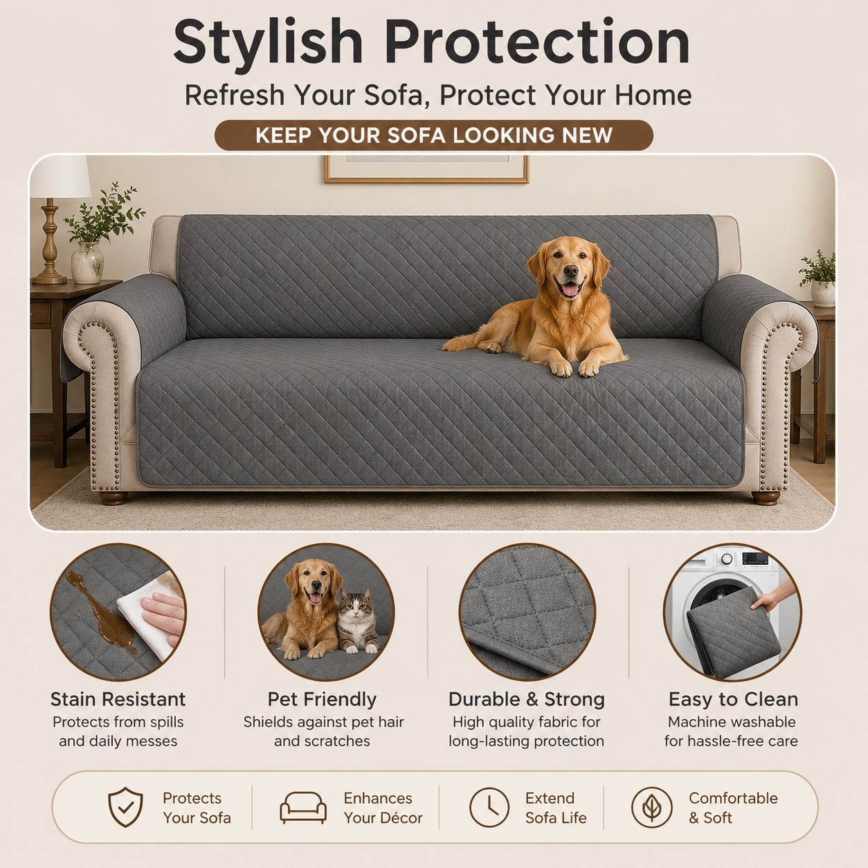 Slipcover Recliner Armchair Sofa Mat Couch Cover