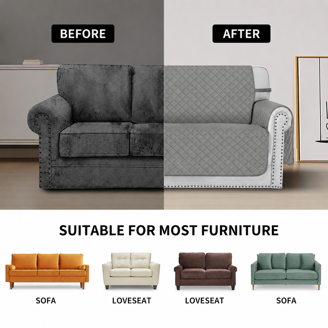 Slipcover Recliner Armchair Sofa Mat Couch Cover