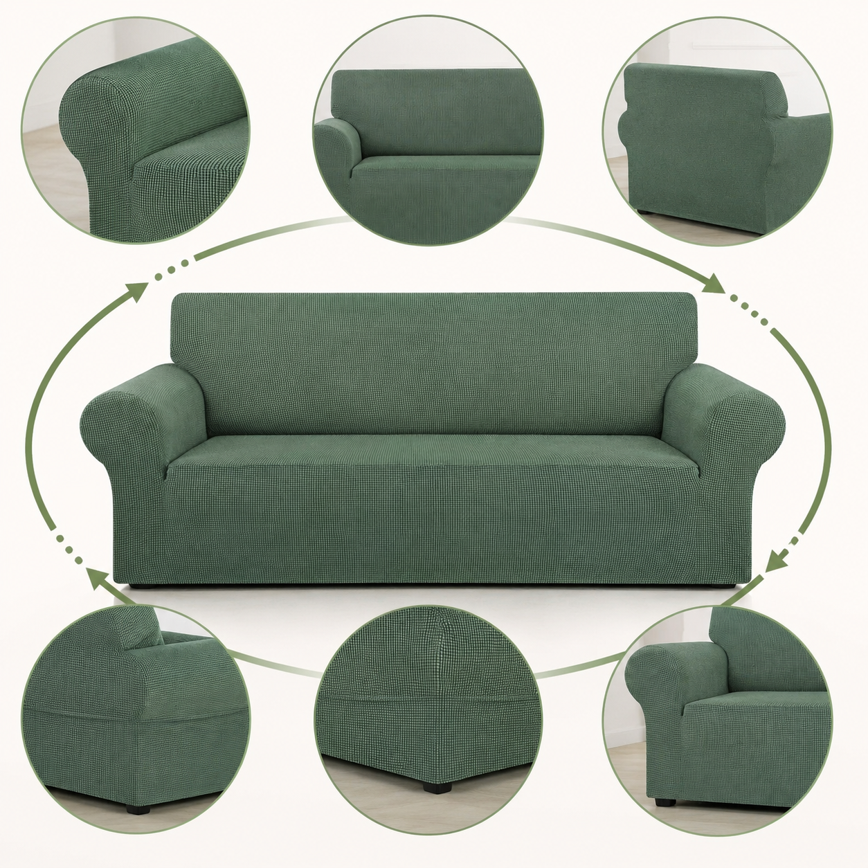 Jacquard Slipcover Sofa Couch Cover
