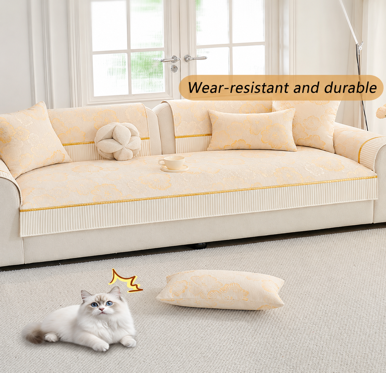 Non Slip Chenille Luxury Sofa Couch Cover