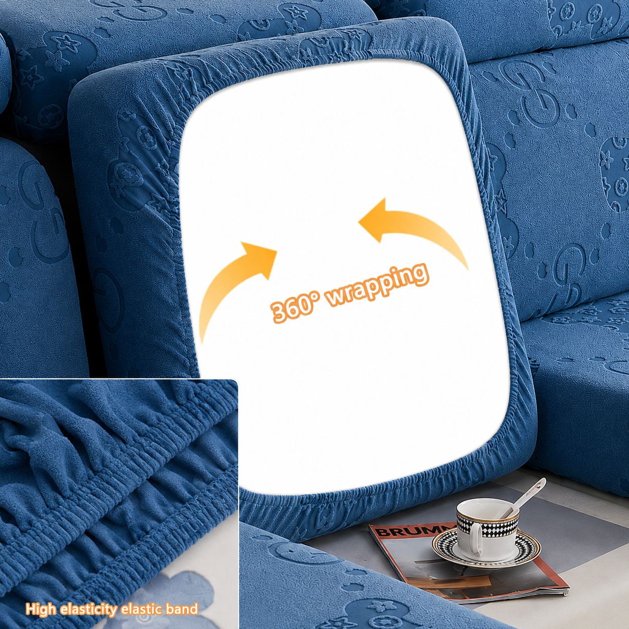 Anti Slip L Shaped Sectional Cushion Sofa Couch Cover