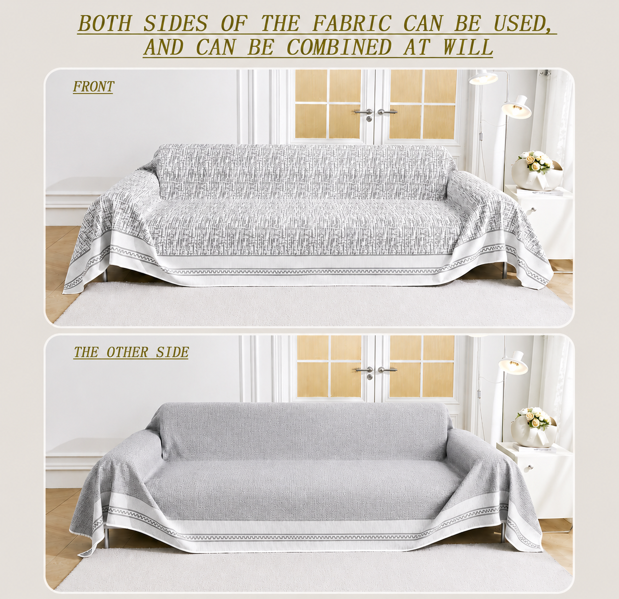 Non-Slip Elegant Geometric Tassels Sofa Couch Cover