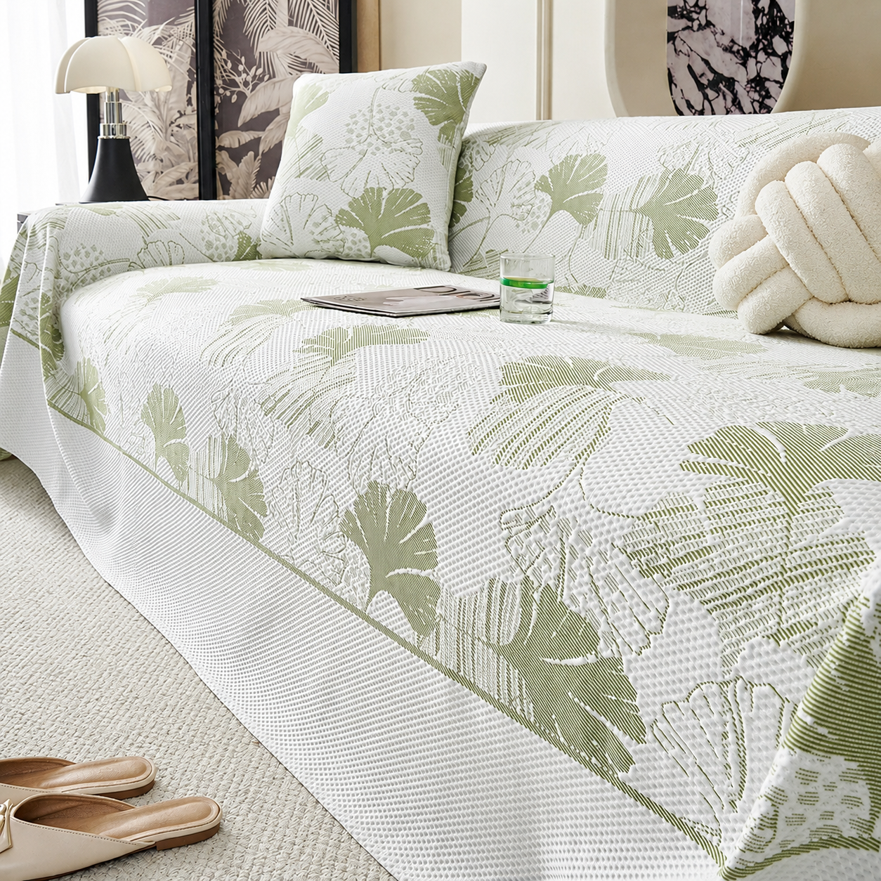 Non-Slip Elegant Jacquard Sofa Couch Cover