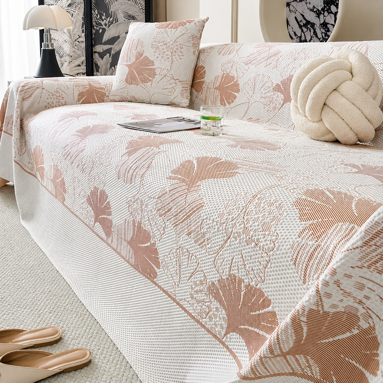 Non-Slip Elegant Jacquard Sofa Couch Cover