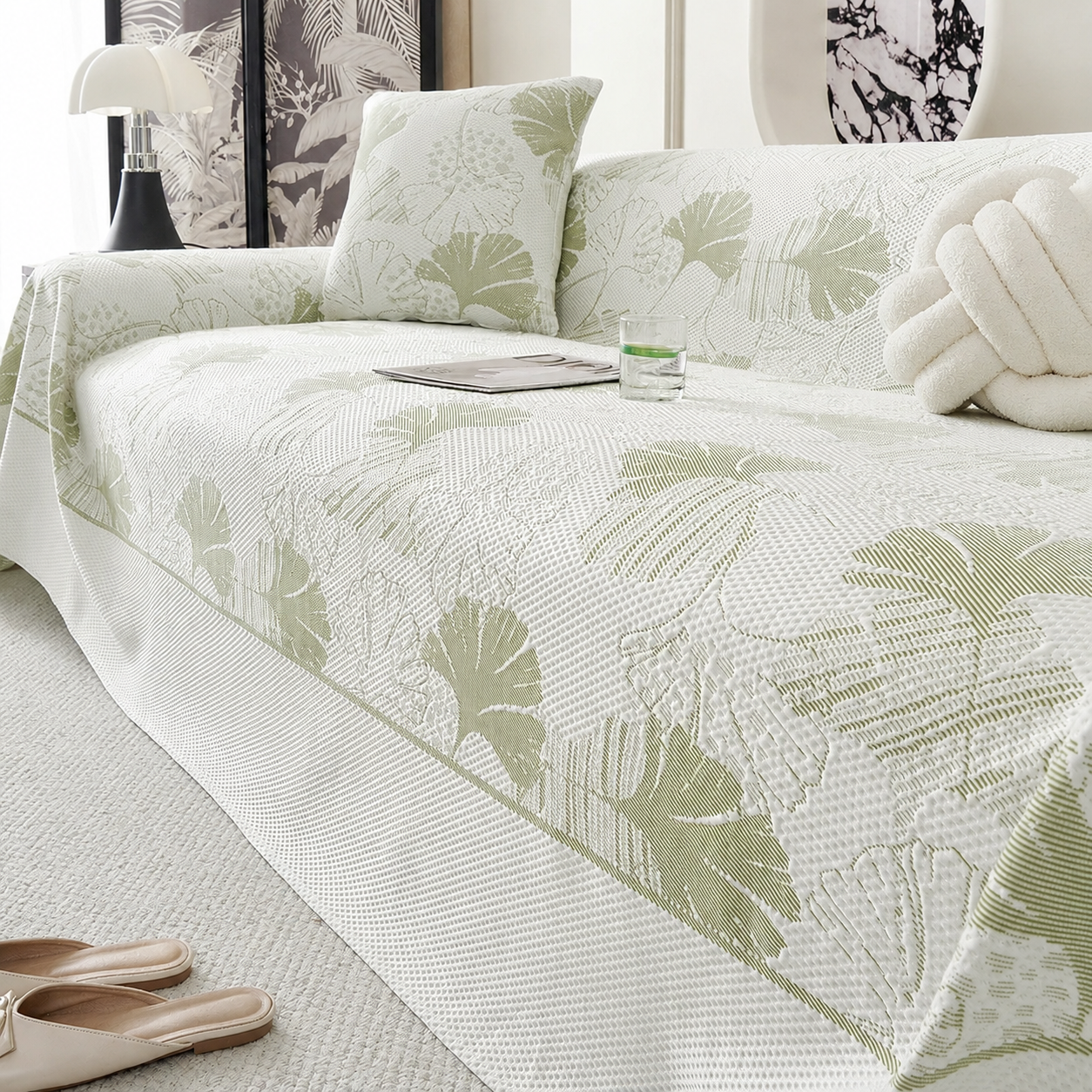 Non-Slip Elegant Jacquard Sofa Couch Cover