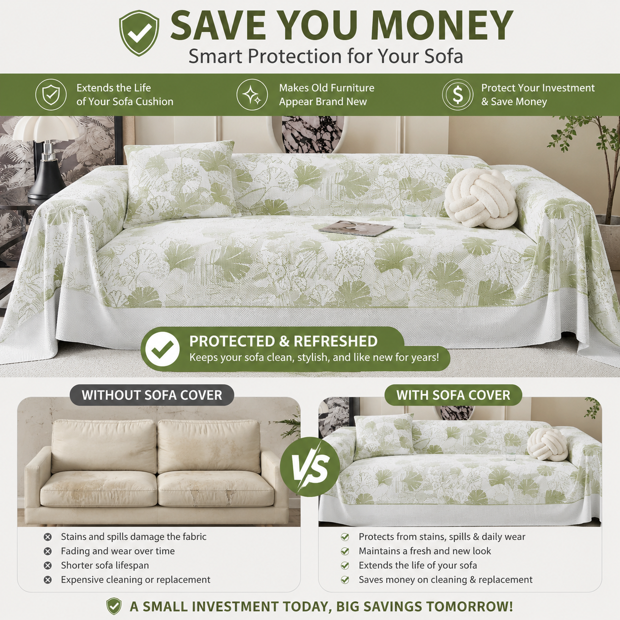 Non-Slip Elegant Jacquard Sofa Couch Cover