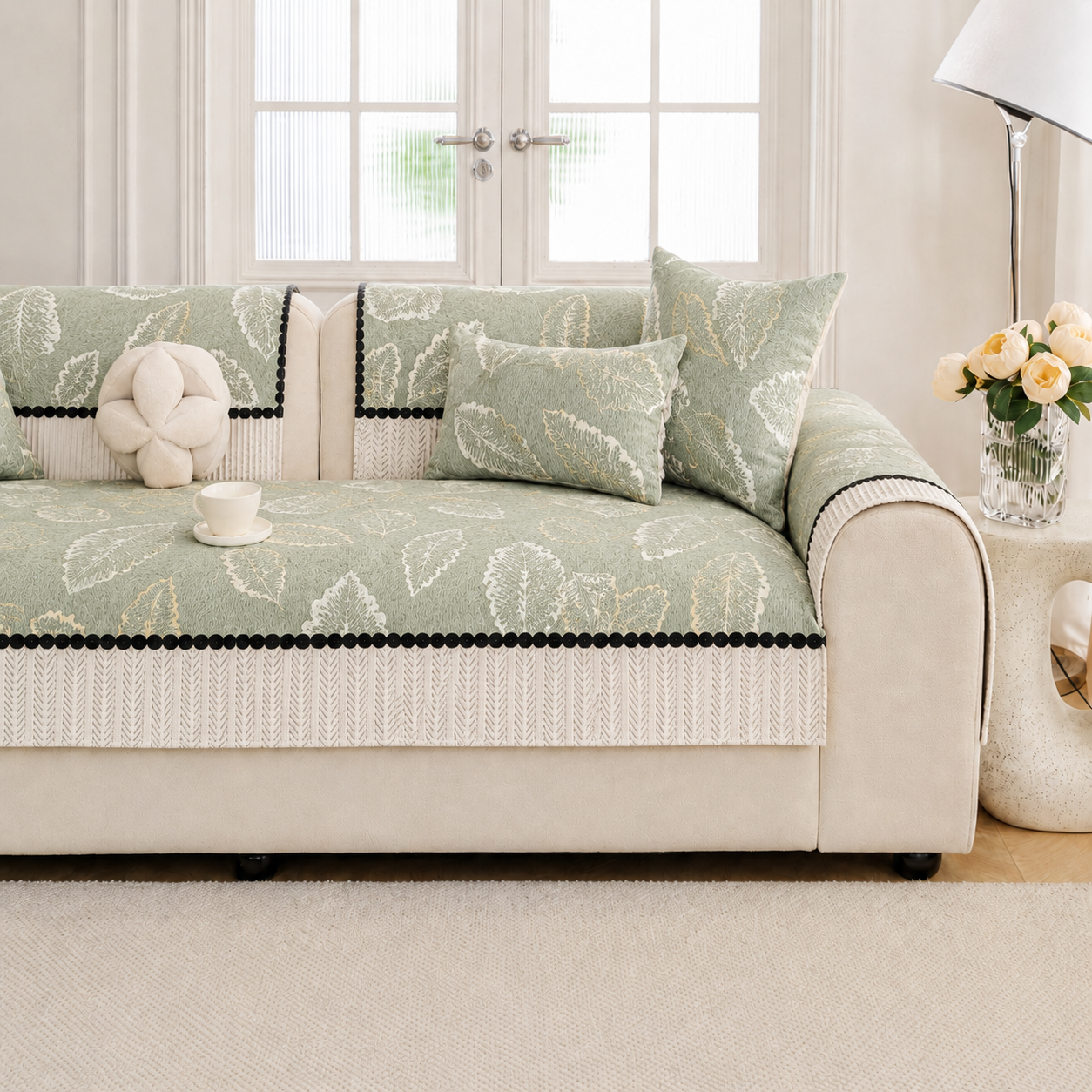 Non-Slip Jacquard Chenille Sofa Couch Cover