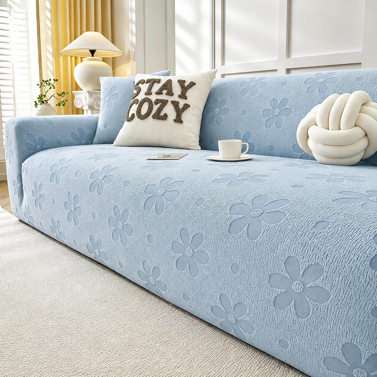 360 Floral Jacquard Slipcover Sofa Couch Cover