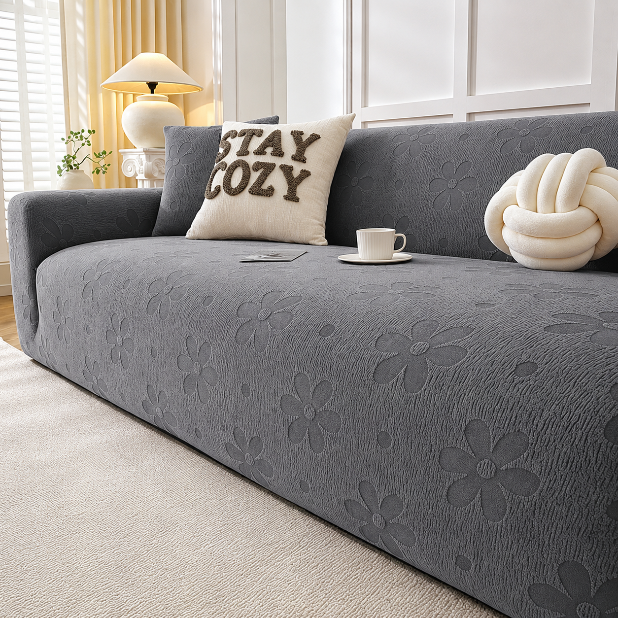 360 Floral Jacquard Slipcover Sofa Couch Cover