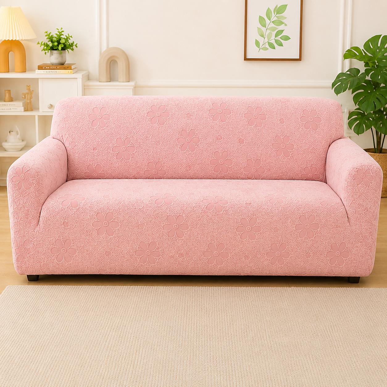 360 Floral Jacquard Slipcover Sofa Couch Cover