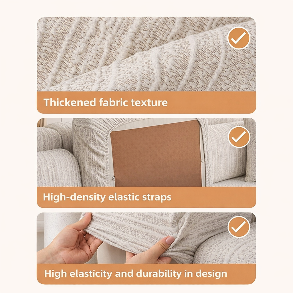 Boho Anti-Slip Cushion Sectional L Shaped Sofa Couch Cover