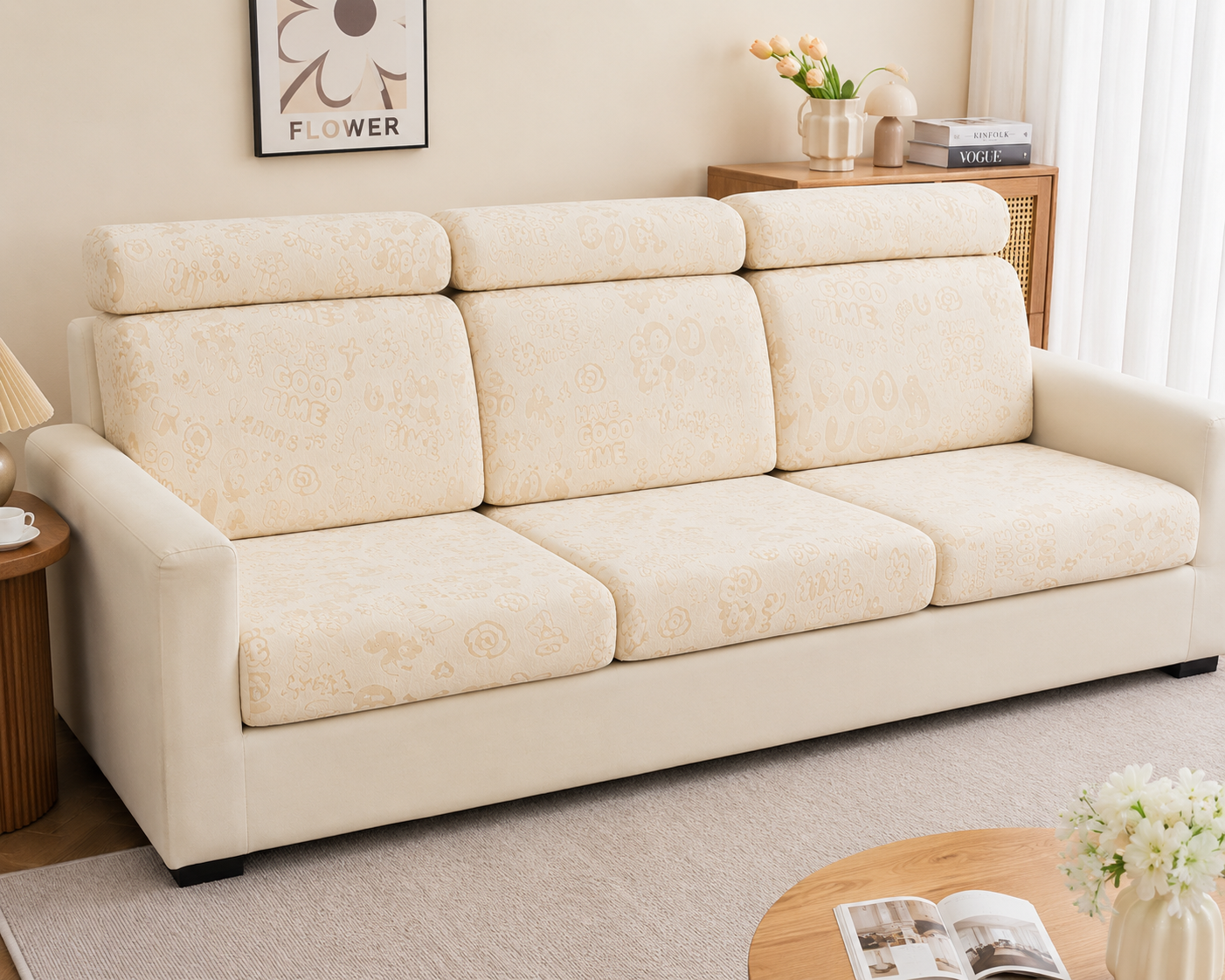Anti Slip L Shaped Sectional Cushion Sofa Couch Cover