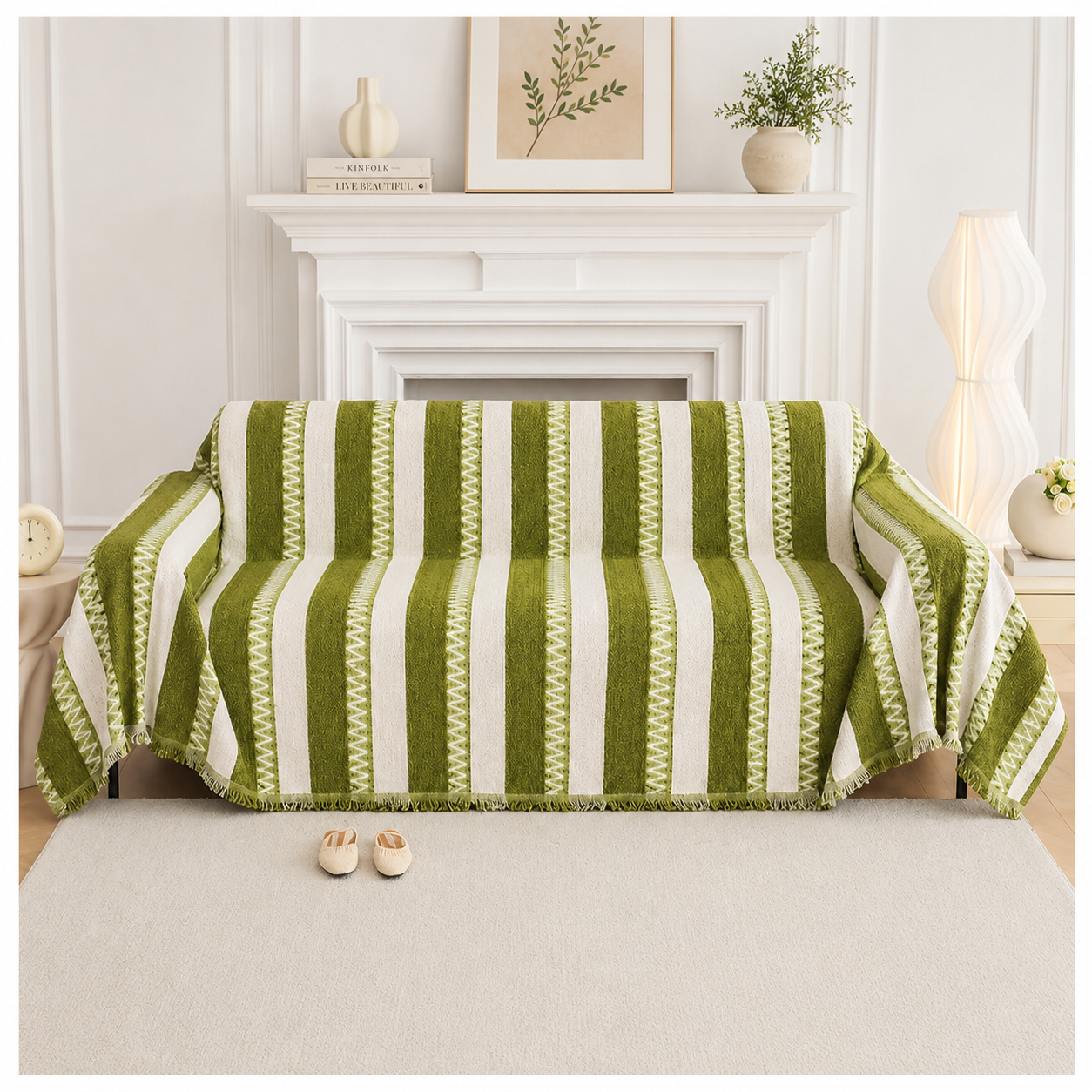 Elegant Anti-Slip Geometric Chenille Bohemian Sofa Couch Cover