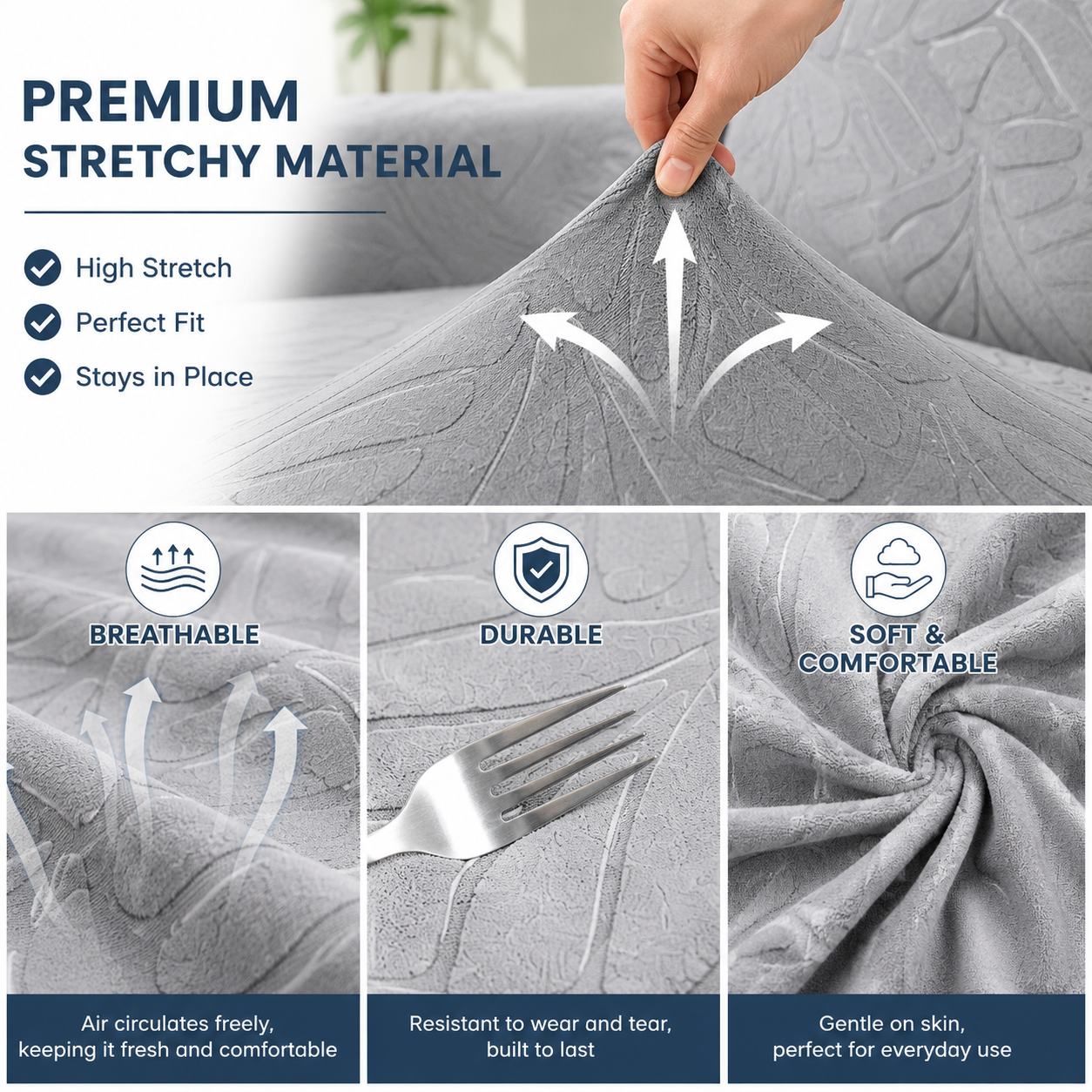 L Shaped Skirted Leaf Cushion Slipcover Sofa Couch Cover