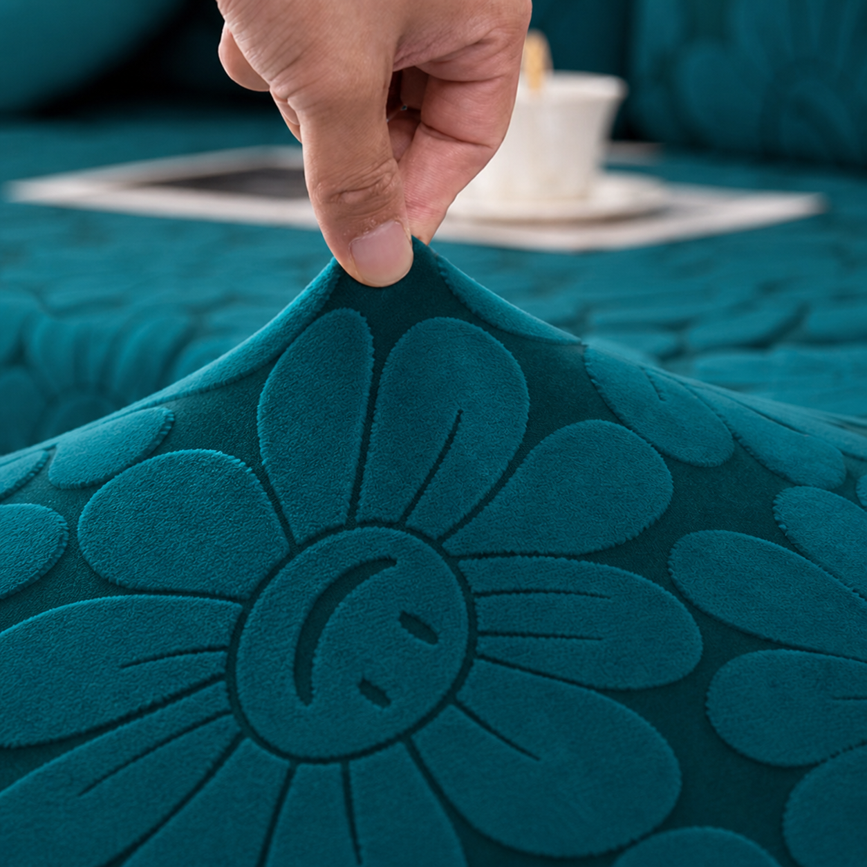 Anti Slip Sunflower L Shaped Sectional Cushion Sofa Couch Cover
