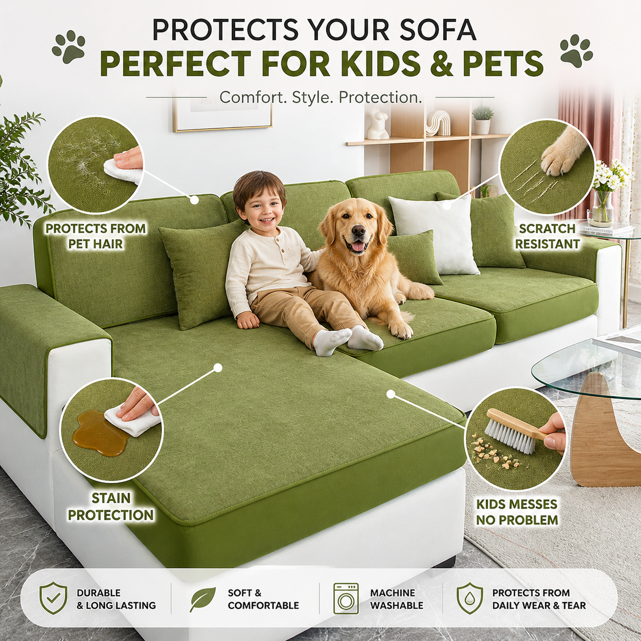 Anti Slip L Shaped Sectional Cushion Sofa Couch Cover