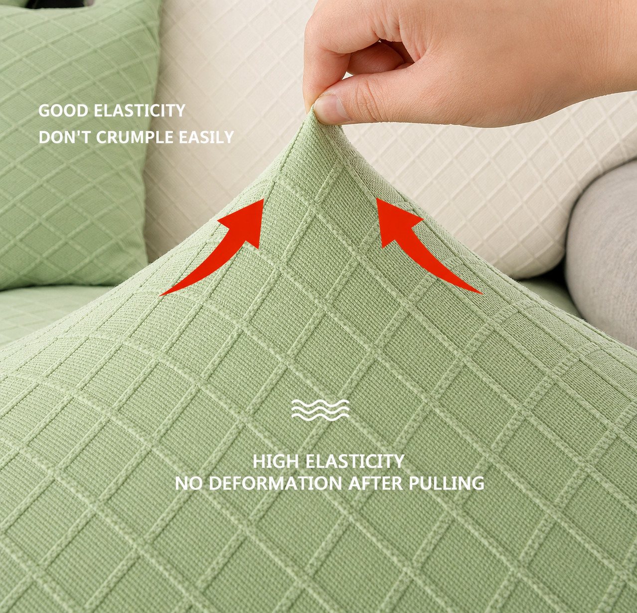 Anti-Slip L Shaped Geometric Cushion Sofa Couch Cover