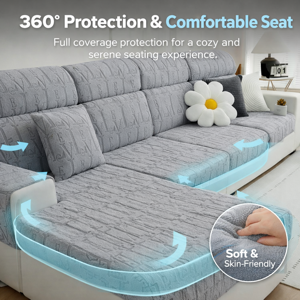 Anti-Slip L Shaped Letter Cushion Sofa Couch Cover