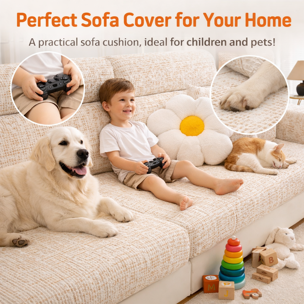 Anti-Slip Classic Cushion Sectional L Shaped Sofa Couch Cover