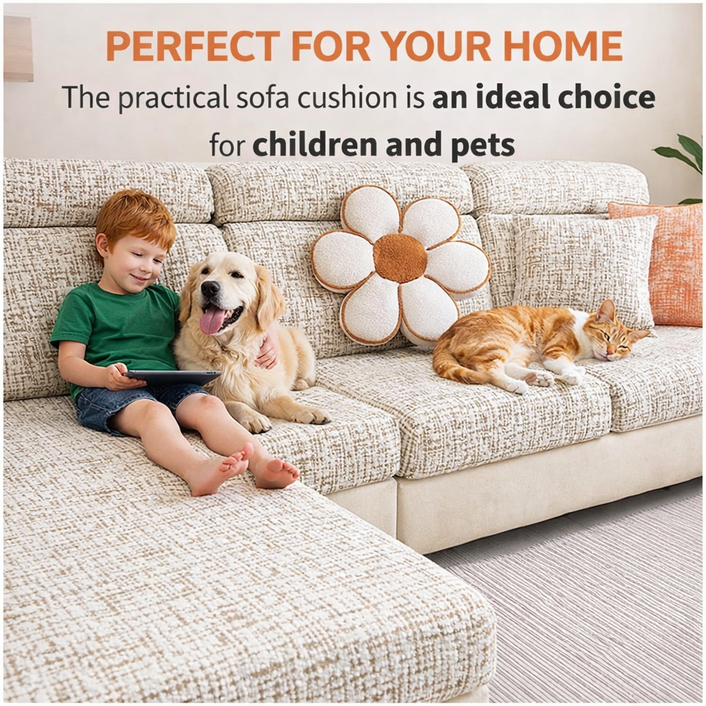 Anti-Slip Boho Cushion Sectional L Shaped Sofa Couch Cover