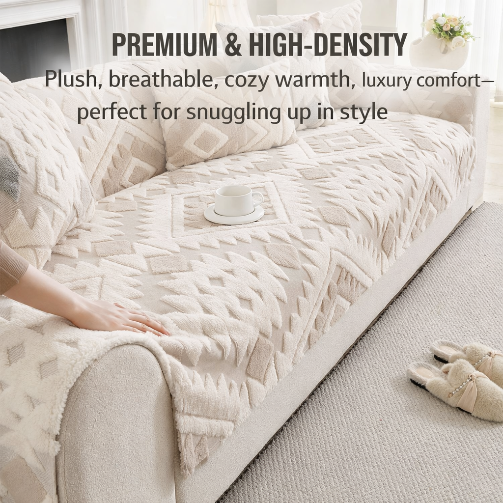 Non Slip Boho Cozy Fuzzy Couch Sofa Mat Cover