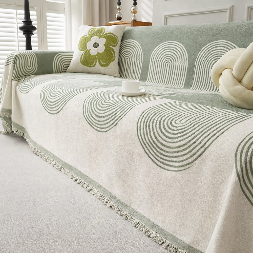 Elegant Chenille Geometry Sofa Couch Cover
