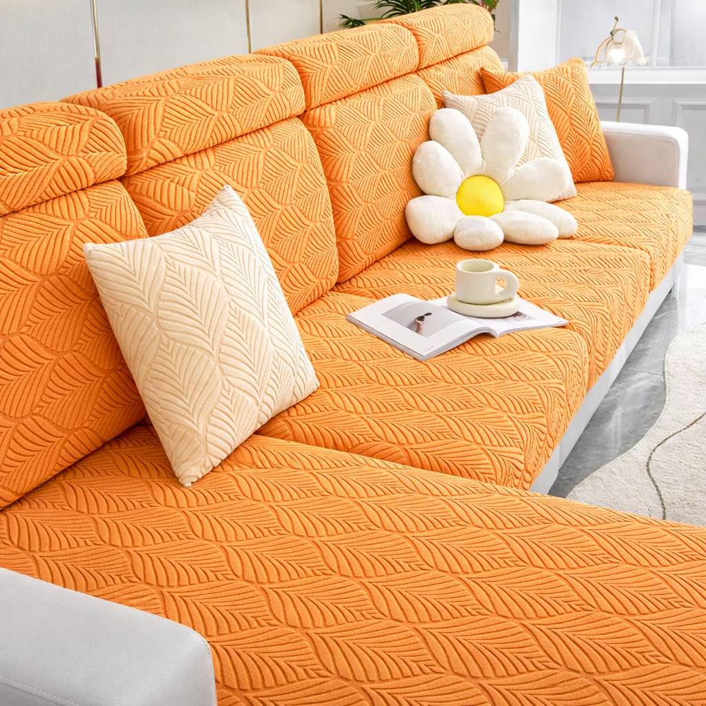 Non-Slip L Shaped Slipcover Jacquard Cushion Sofa Couch Cover