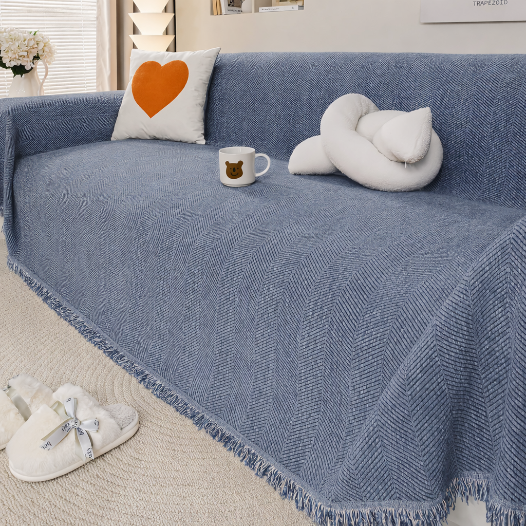 Chenille Tassels Modern Sofa Couch Cover