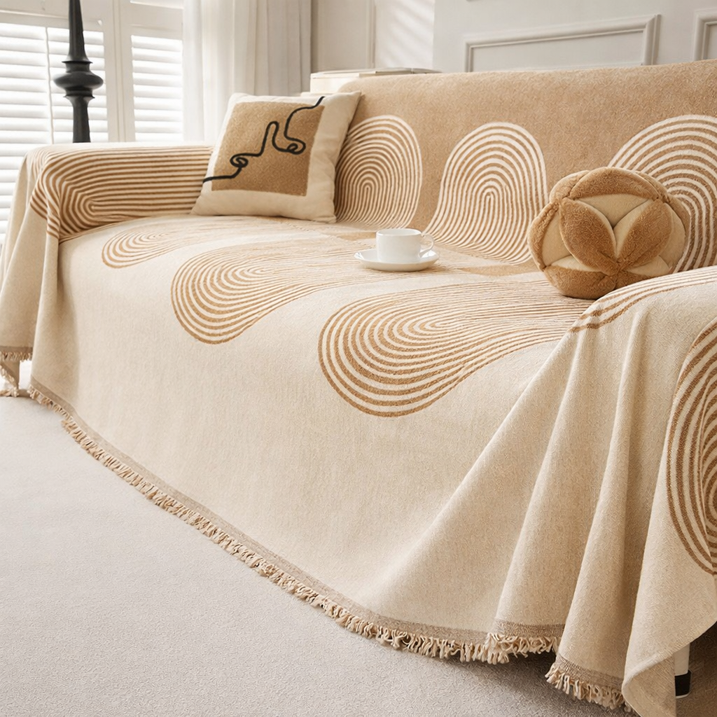 Elegant Chenille Geometry Sofa Couch Cover