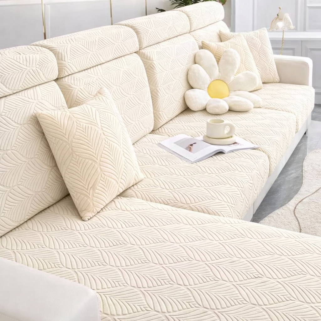 Non-Slip L Shaped Slipcover Jacquard Cushion Sofa Couch Cover