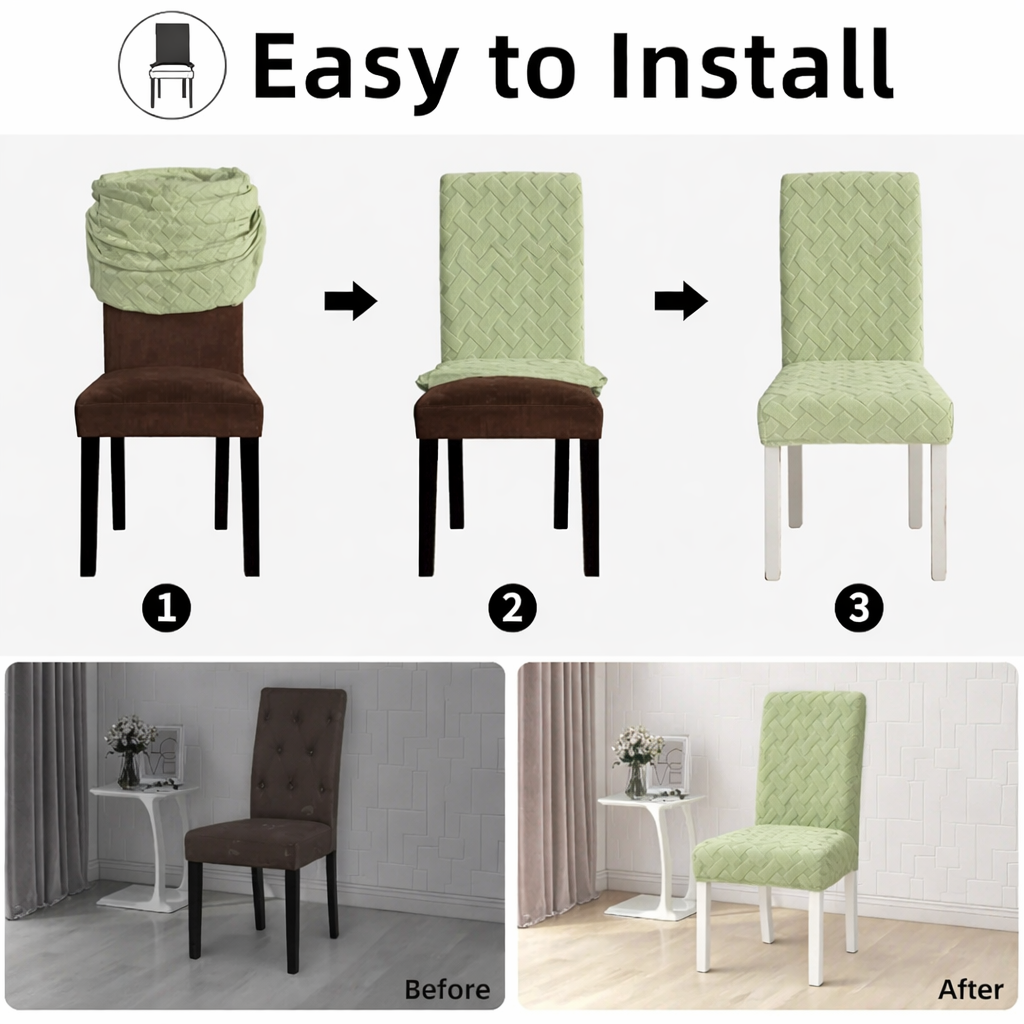 Spandex Slipcover Chair Seat Cover