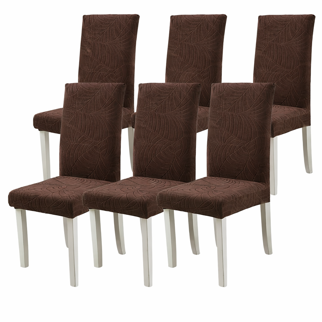 Jacquard Slipcover Leaf Chair Seat Cover
