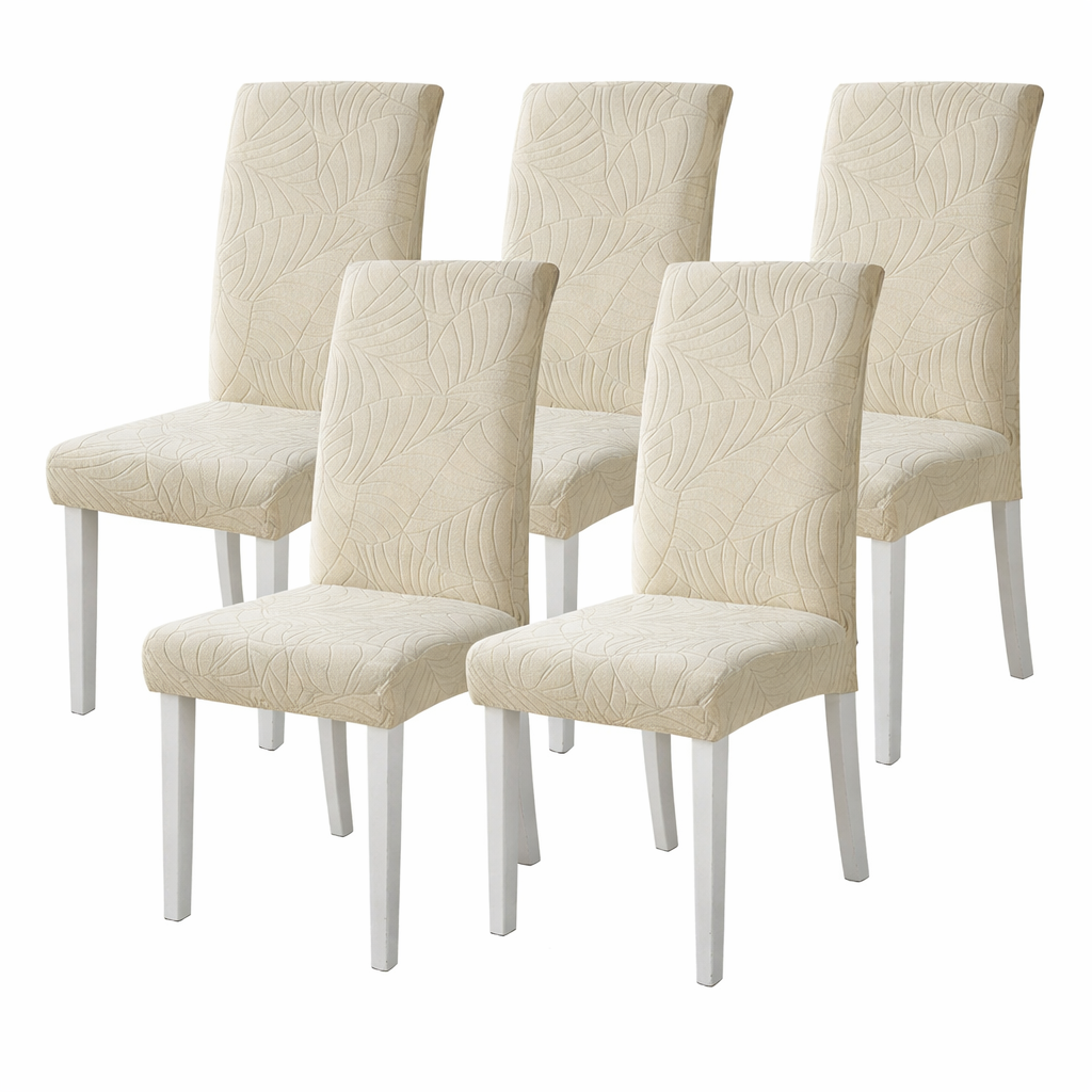 Jacquard Slipcover Leaf Chair Seat Cover